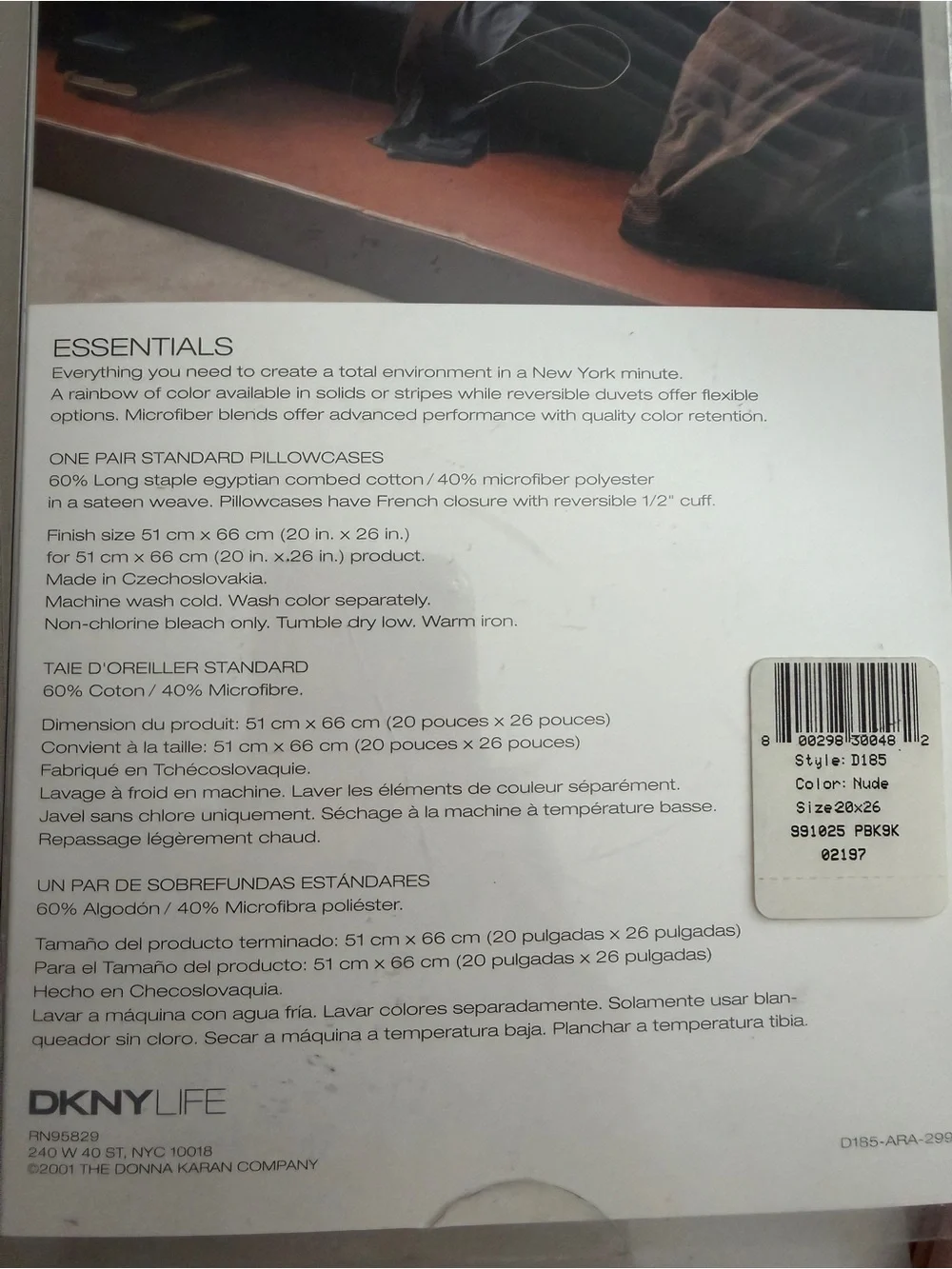 🩷🛏️DKNYLIFE Egyptian Cotton Flat Sheet & Pillowcases NWT